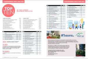 SolutionCondo In 15th Place! in terms of the main players and portfolios of the Canadian condominium industry