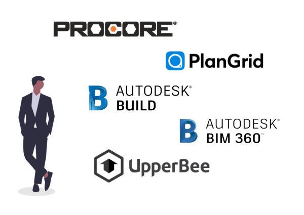 Procore, Plangrid, AutoDesk Build, BIM360 et UpperBee