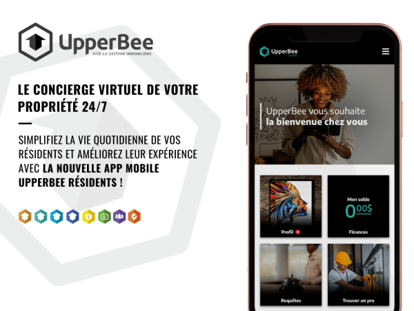 App mobile UpperBee Concierge virtuel 24-7