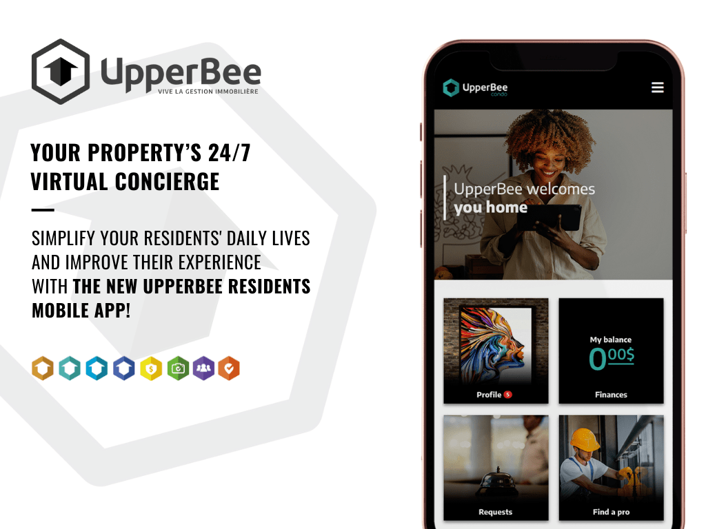 UpperBee mobile App virtual concierge 24-7
