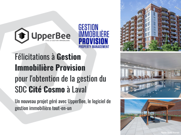 Gestion Provision UpperBee Cité Cosmo