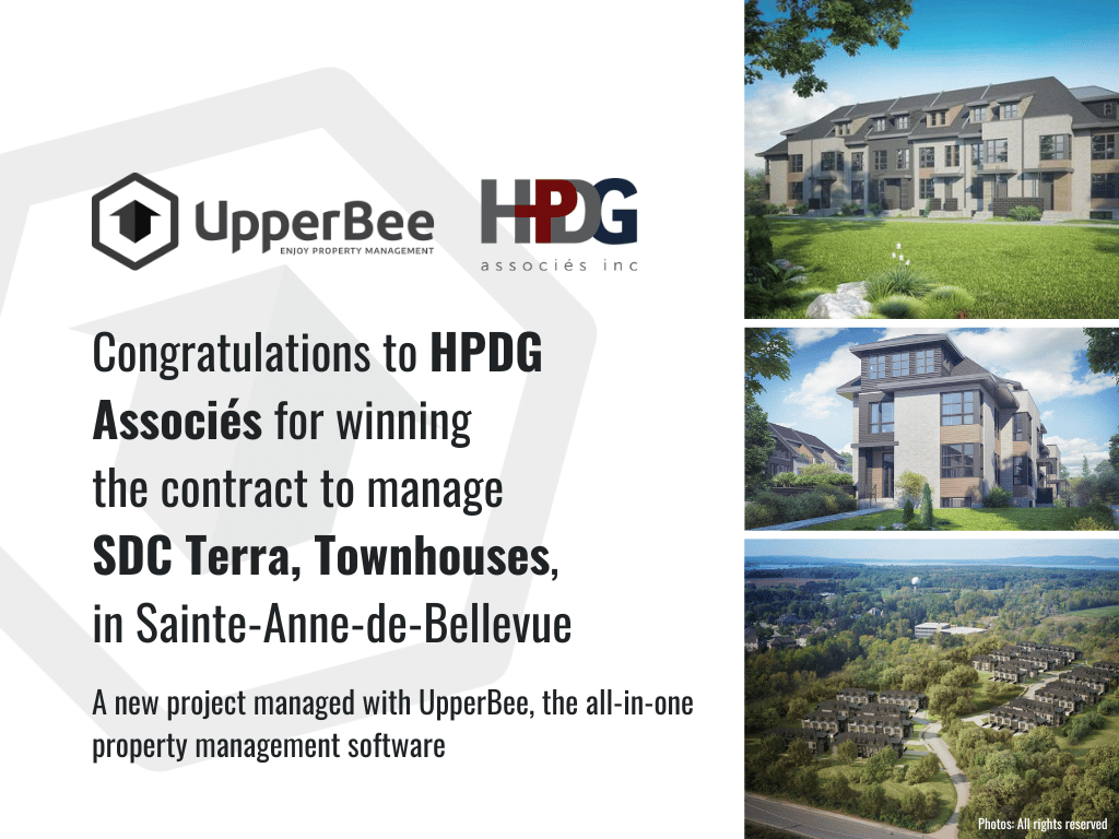 Congratulations to HPDG for winning the contract to manage SDC Terra, Townhouses, in Sainte-Anne-de-Bellevue