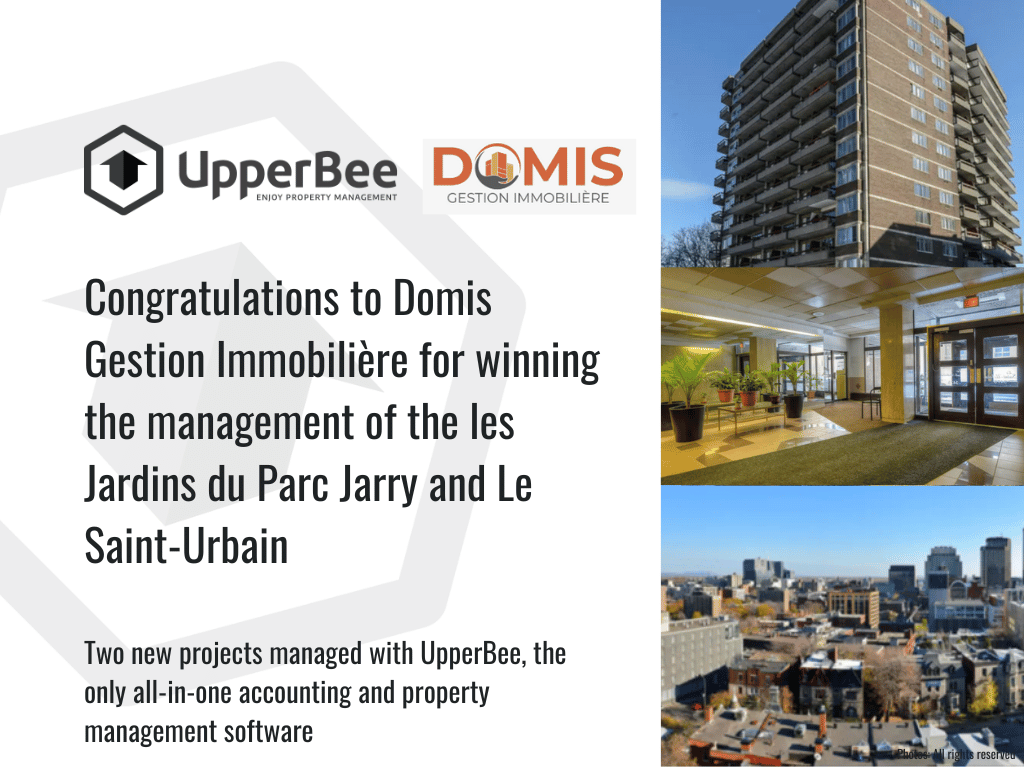 Two new condominiums under management by Domis Gestion Immobilière.