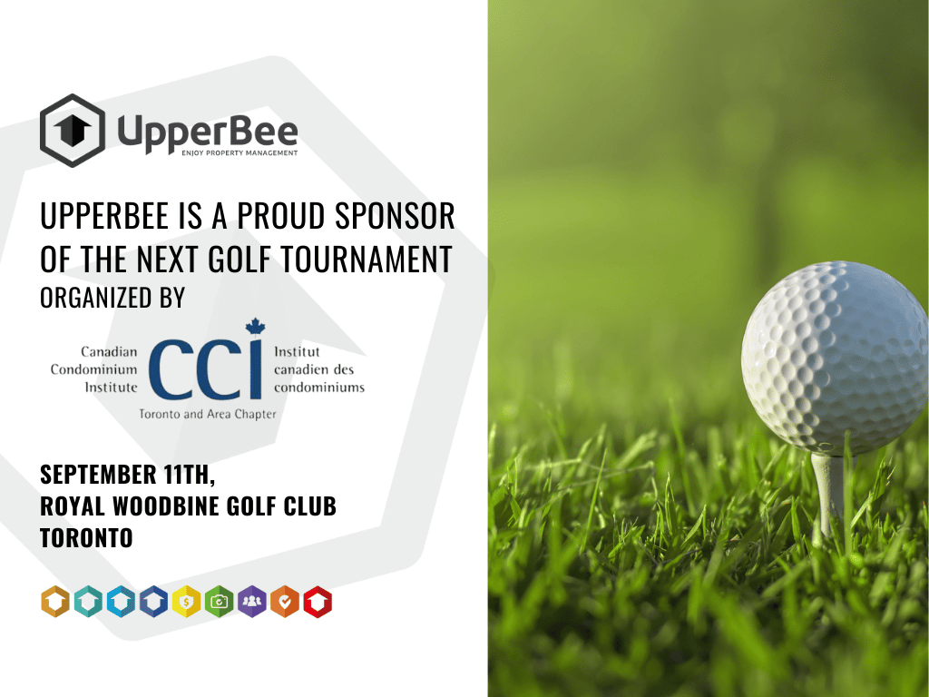 Come and meet UpperBee at the next golf tournament organized by the Canadian Condominium Institute in Ontario